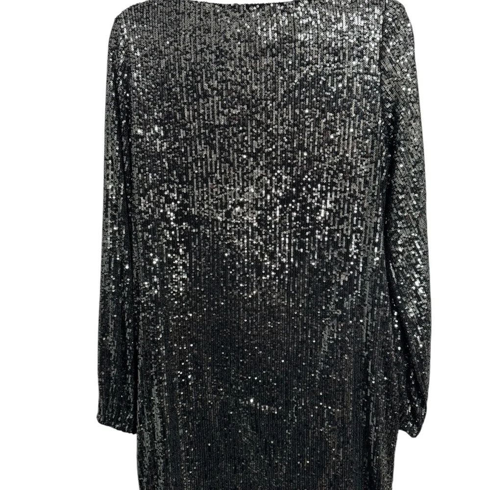 Steve Madden Black Sequin Long Sleeve Dress - Picture 8 of 12